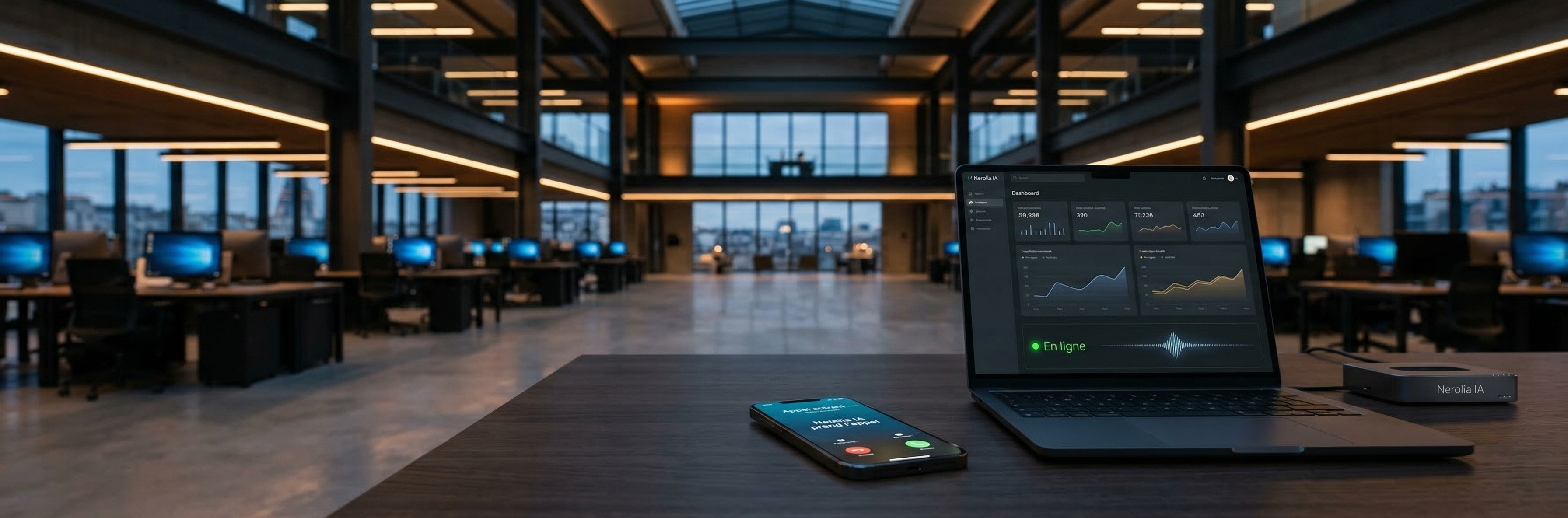 Déploiement d'un agent vocal IA en entreprise - dashboard et interface de suivi