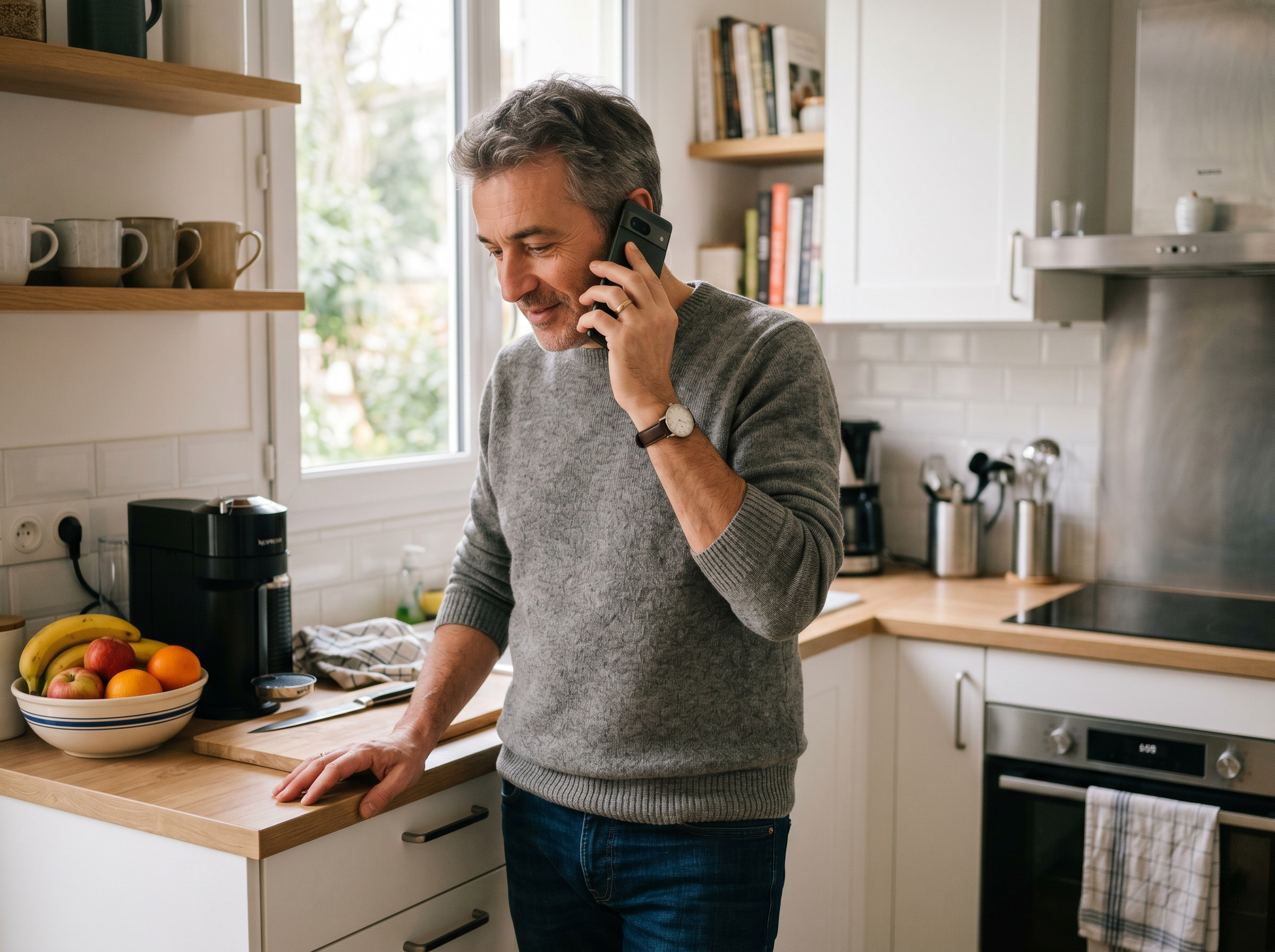 Patient appelant son médecin depuis son domicile — prise de rendez-vous médical par téléphone en France