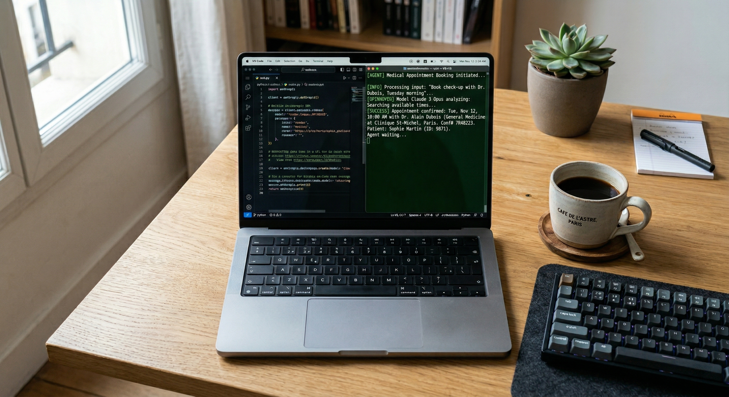 Architecture complète d'un agent IA Claude API — boucle LLM, tool use, et boucle de feedback